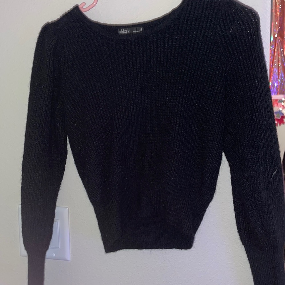 Long sleeve black sweater